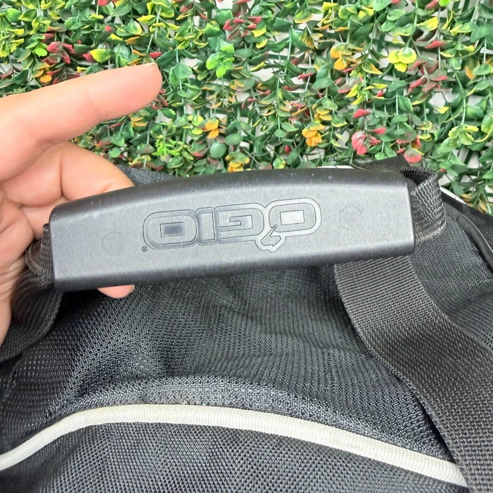 OGIO All Terrain Black Silver Athletic Duffel Bag Padded Strap Travel Gym Bag